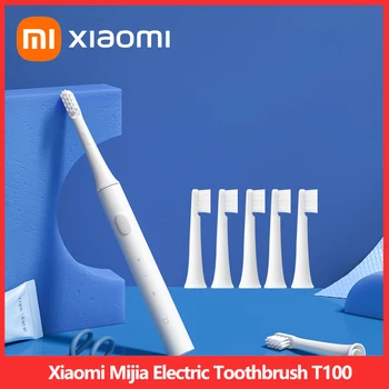Orijinal Xiaomi Mijia Sonic Elektrikli Diş Fırçası T100 USB Şarj Edilebilir Su Geçirmez Bölge Hatırlatma Fonksiyonu İle Aile Ağız Bakımı