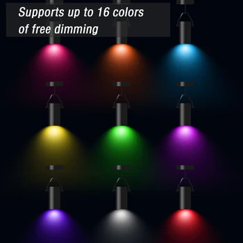 5 ADET LED kızılötesi uzaktan kumanda RGB beyaz ışık akıllı ampul E27 GU10 E14 B22 AC100-240V için uygun ev partisi parti aydınlatması