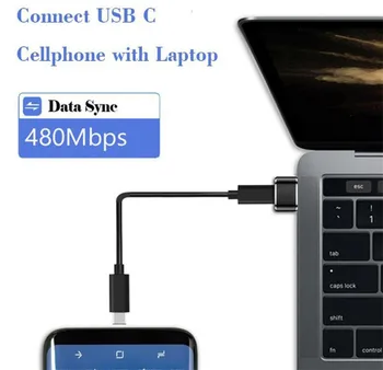 100 adet OTG USB Tipi C Adaptörü Tip-c Veri Dönüştürücü USB C OTG Adaptör Samsung S9 S8 S10 Artı Xiaomi Samsung USB c Şarj Kablosu