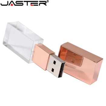 Altın Kristal USB 2.0 Ücretsiz Özel LOGO 64GB Flash Sürücü 16GB Kalem Sürücüler 32GB U Disk 128GB Toplu Satış Promosyonu Düğün Hediyeleri