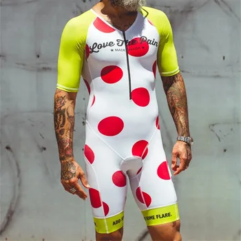 Aşk Ağrı Erkekler Triatlon Trisuit Bisiklet Tulum Setleri Skinsuit Maillot Ropa Ciclismo Bisiklet Bisiklet Giyim Bisiklet Areo Takım Elbise