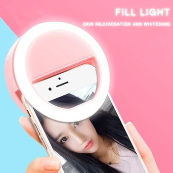 Yeni LED dolu ışık renkli kabuk halka flaş selfi ışığı Cep telefonu güzellik fotoğrafçılığı yatak odası için lamba dekorasyon ışıklandırma