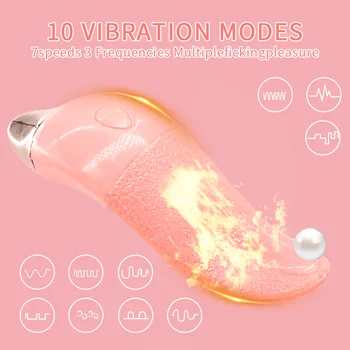 G noktası Klitoris Pussy Anal Plug ısıtma dil Yalama Vibratör Seks Oyuncakları Kadın 10 Modu Stimülatörü masaj Seks Oyuncak kadınlar için 18