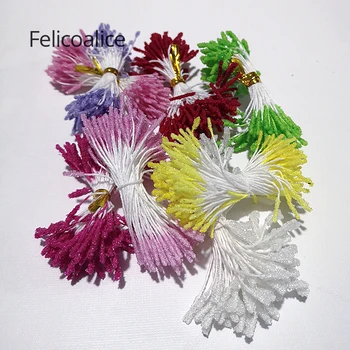 500 adet / grup Cam Çiçekler Ercik 3mm DIY Yapay Mini İnci Çiçek Çelenk Düğün Parti Ev Dekorasyonu