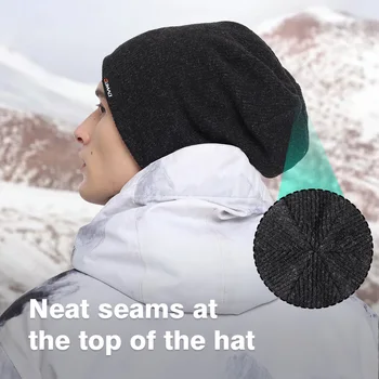 Kış örgü şapkalar Termal Kasketleri Koşu Açık Skullies Kapaklar Rüzgar Geçirmez Kayak Snowboard Bisiklet Yürüyüş Yumuşak Sıcak Kap Erkekler Kadınlar