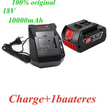 18 V 10.0 Ah Bosch Elektrikli Matkap için 18 V 10000 mAh li - ion pil BAT609, BAT609G, BAT618, BAT618G, BAT614, 2607336236 şarj cihazı
