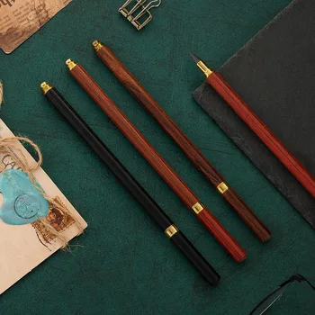 Retro Ahşap Sınırsız Yazma Kalem Mürekkep Kırtasiye Çocuklar Öğrenciler için Çizim Sanat Kroki Boyama Araçları Okul Malzemeleri
