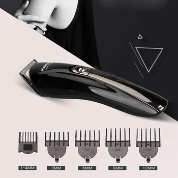 Şarj edilebilir 6 İn 1 Saç Kesme Titanyum Akülü Tıraş Makinesi Ayarlanabilir Erkekler Sakal ElectricTrimmer Saç Kesimi Makinesi 4 Limit Tarak 30F