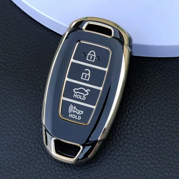 Hyundai için I30 Ix35 KONA Encino Solaris Azera Grandeur Ig Accent Santa Fe Palisade TPU Araba Anahtarlık Durumda Anahtarlık Kapak Anahtarlık