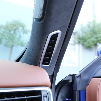 ABS Krom Karbon Fiber Bir Ayağı Klima Çıkış Çerçeve Trim Maserati Lavante 2016 Için 2 adet Araba Styling