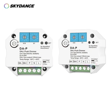 Skydance DALI Itme LED Dimmer 220V 110V AC DALI Sürücü veya Balastlar Karartma Hızı Ayarlanabilir Hafıza Fonksiyonu ile Dimmer DA-P