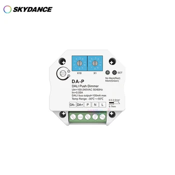 Skydance DALI Itme LED Dimmer 220V 110V AC DALI Sürücü veya Balastlar Karartma Hızı Ayarlanabilir Hafıza Fonksiyonu ile Dimmer DA-P