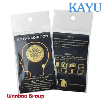 Hoonnı Özel Etiket Yuvarlak 5g Anti Radyasyon Kuantum Kalkanı cep telefonu EMF Koruma Anti Radyasyon Etiket