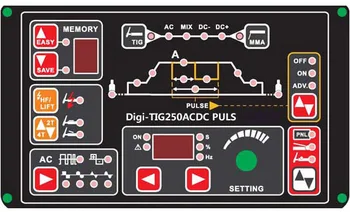 IGBT İnvertör Dijital Tıg 250 AC DC Darbe TIG Ark Kaynak Makinesi