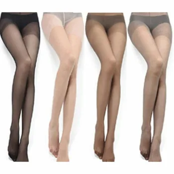 1 adet Kadınlar Popüler Şeffaf Tayt Crotchless Külotlu Kadın 4 Renk Uzun Çorap Kadın Kızlar İçin