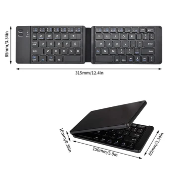 Klavye Katlanır Mini kablosuz Bluetooth uyumlu Klavye Değiştirme IOS Android PC Tablet için Yedek