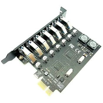 USB 3.0 Pcı-E Genişleme Kartı Adaptörü 7-Port Hub Adaptörü Pcı-E Genişletici Pcı ekspres kart Masaüstü Bilgisayarlar İçin (2-Pack)