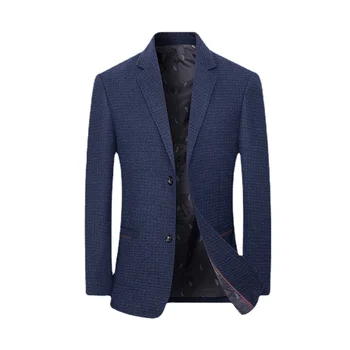 Moda Yeni Klasik Düz Renk Blazer Takım Elbise Erkekler Kore Versiyonu Takım Elbise Ceket Casual Slim Fit Jaqueta Masculina Erkek Giyim 3XL
