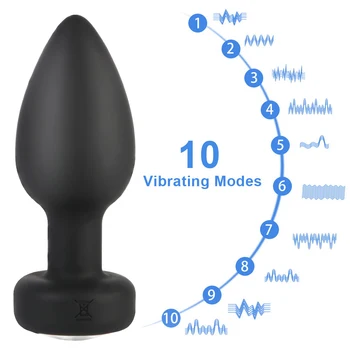 10 Frekans Butt Plug Anal Plug Vibratör Prostat Masajı Seks Oyuncakları Kadın Erkek Eşcinsel Yetişkin Ürünleri Kablosuz Uzaktan Kumanda