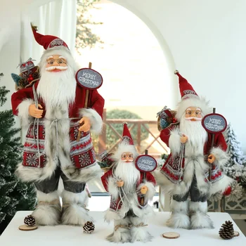60cm büyük Noel Baba Bebek Noel Dekoratif Masaüstü Noel Baba Figürü Noel Heykelcik Süs Noel yılbaşı dekoru ev için