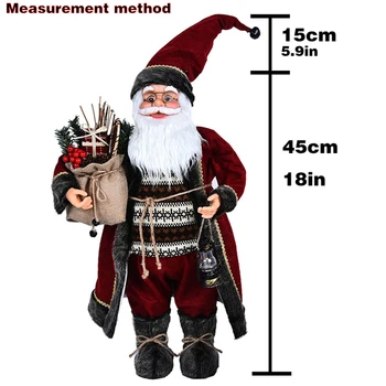 60cm büyük Noel Baba Bebek Noel Dekoratif Masaüstü Noel Baba Figürü Noel Heykelcik Süs Noel yılbaşı dekoru ev için