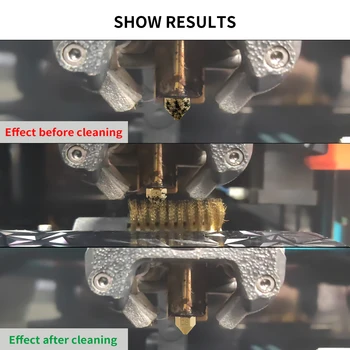 3D Yazıcı Temizleyici Fırça Aracı Bakır Tel Diş Fırçası Bakır Fırça Kolu Voron Memesi İsıtıcı Blok İsı Yatak Hotend Temizleme