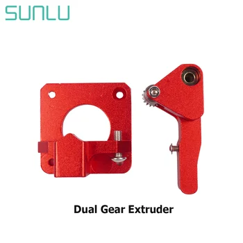 SUNLU Çift Dişli Metal Ekstruder Ender 3/CR10 Alüminyum Ekstruder RepRap 1.75 mm 3D Yazıcı Parçaları Sürücü Besleme Yüksek Ekstrüzyon Kuvveti