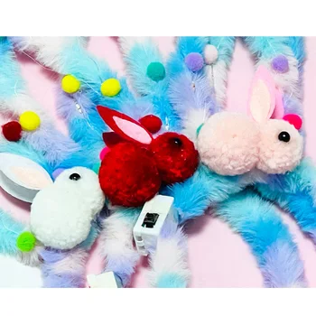 5 adet Led sevimli peluş Tavşan kulaklar Hairbands Bantlar kadınlar kızlar için ışık moda Şenlikli doğum Günü çerçeve saç aksesuarları hediyeler
