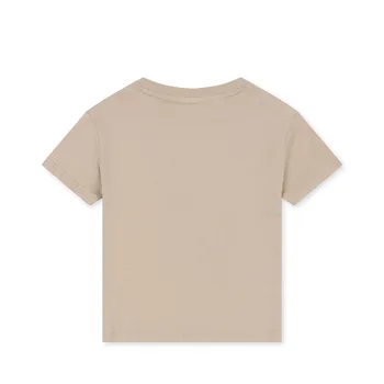 Erkek ve Kız T-shirtü 2023 Yaz KS Kısa kollu Şort Takım Elbise Tam Baskı Kiraz Rengi Organik pamuklu tişört Üst