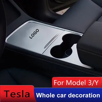 For2023 Tesla Yeni Araba Modeli Y Merkezi Konsol Trim İç Kapı Kolu Pencere Kaldırma Düğmesi Etiket Alüminyum Alaşımlı Model3 2022 
