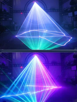 DJ Sahne Lazer 500 mw RGB Lazer Hattı tarama ışığı DMX512 Işın Tarayıcı Aydınlatma Projektör Disko Dans Müzik Parti Düğün