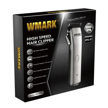 WMARK NG-9001 9000 RPM Mikroçip Manyetik Motor 4400 Pil, DLC Solmaya Bıçak, Profesyonel Akülü Saç Kesme Makinesi, Düzeltici