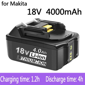 100 % Orijinal Makita 18V 4000mAh Şarj Edilebilir Güç Araçları Makita Pil ile LED lityum-iyon yedek pil LXT BL1860B BL1860 BL1850
