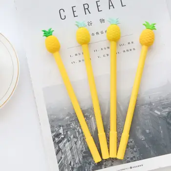 36 ADET Yaratıcı sevimli Kore Ananas Modelleme Jel Kalem Karbon Siyah Tükenmez Kalem Öğrenci Yaratıcı Kalem Kırtasiye